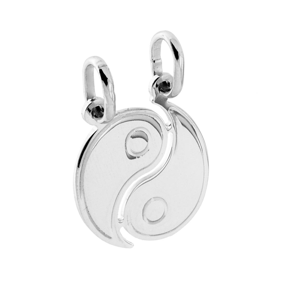 Ciondolo Yin Yang Spezzato che si spezza in Argento 925 Galvanica Rodio