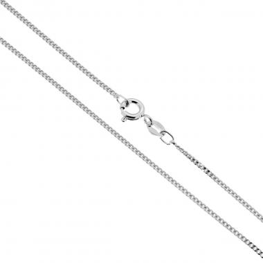 Catena Grumetta Diamantata 040 sezione mm 1.4 lunghezza cm 50 in ARGENTO 925 Galvanica Rodio