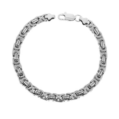 Bracciale Catena Bizantina mm 6.7 in ACCIAIO