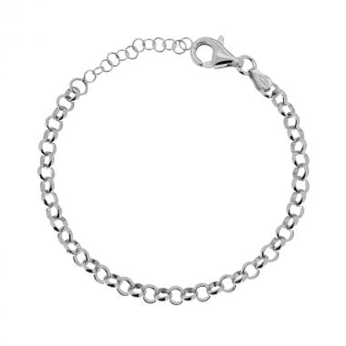Bracciale Catena Rolo 070 mm 4.5 in ARGENTO 925 Galvanica Rodio