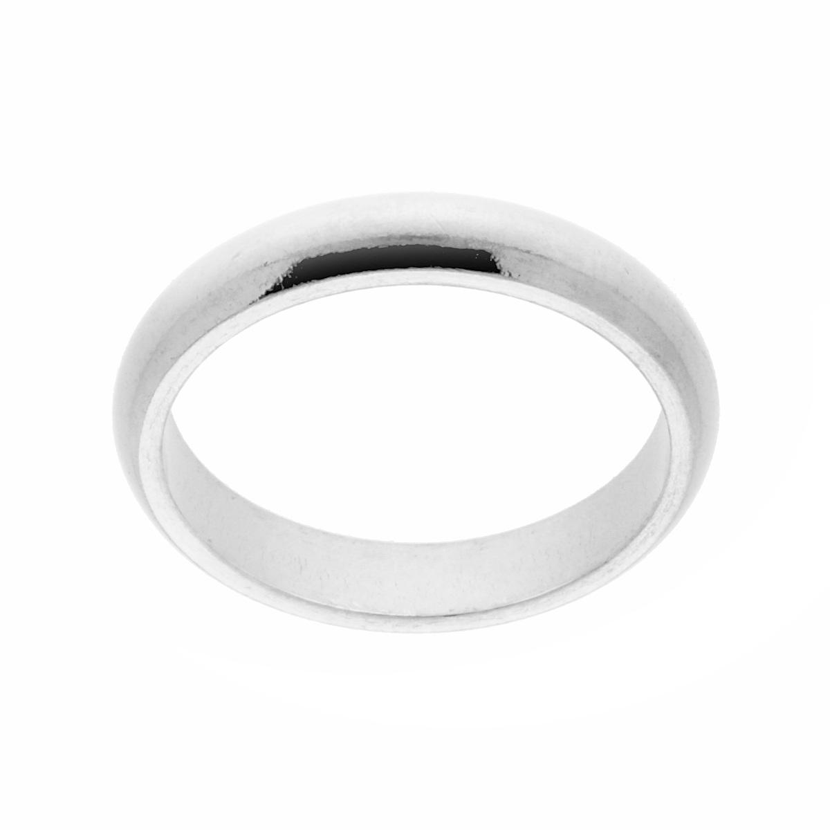 Anello Fede Classica Bombata Lucida mm 3.5 in ARGENTO 925