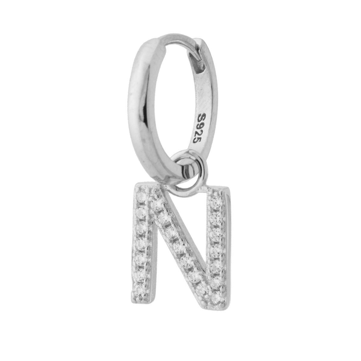 Orecchini cerchi catena zirconi bianco LOTUS Silver lp3201/4/1