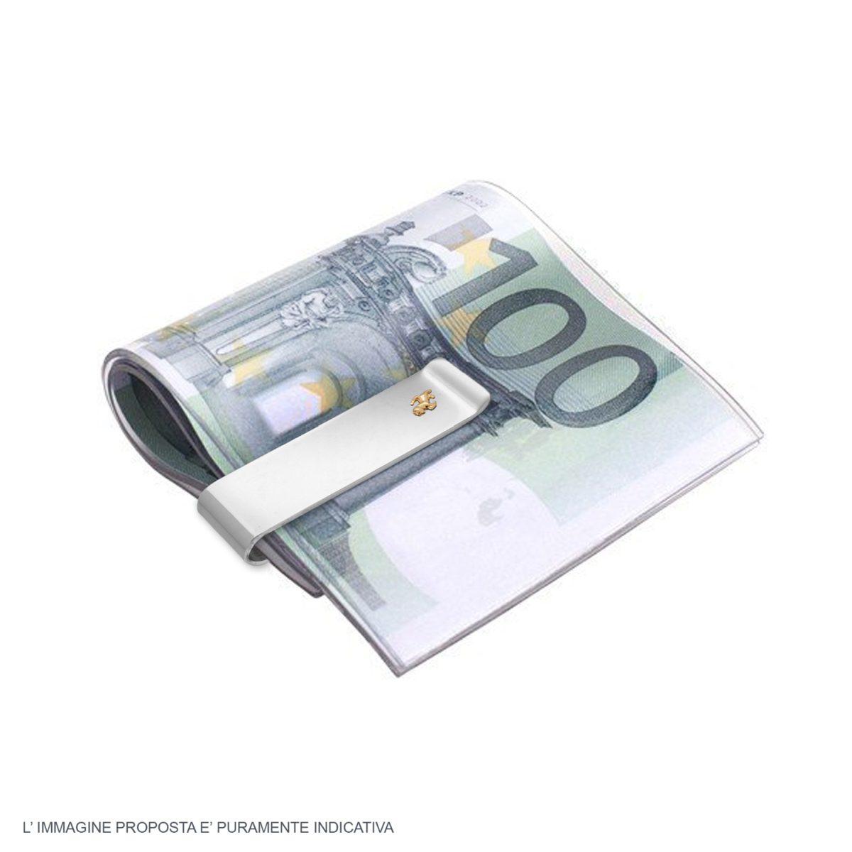 Fermasoldi Plain con Cavallino Rampante colore Oro in ACCIAIO