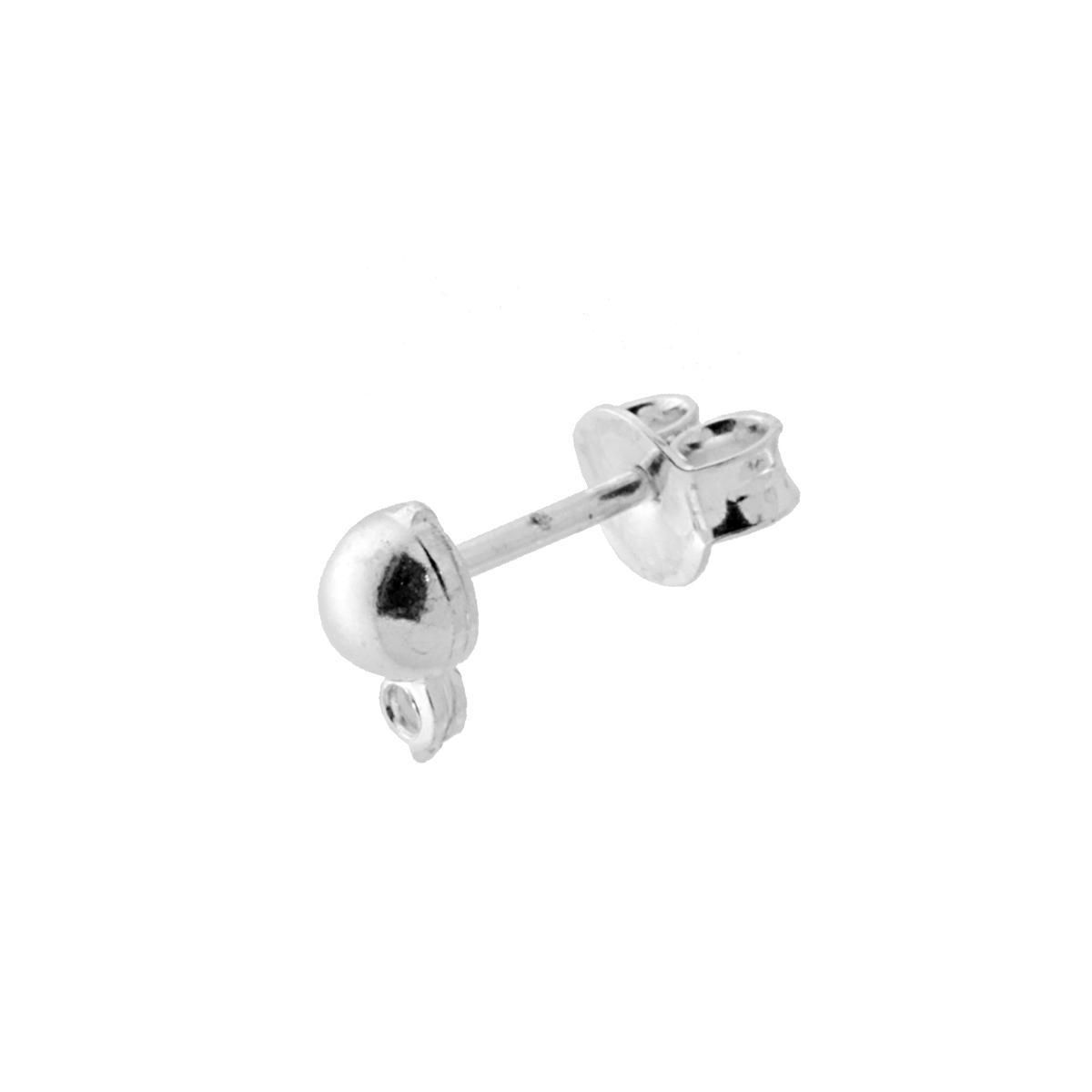 Argento Sterling Sfera Testa Orecchini Borchie Pali Con Aperto - Foto 4