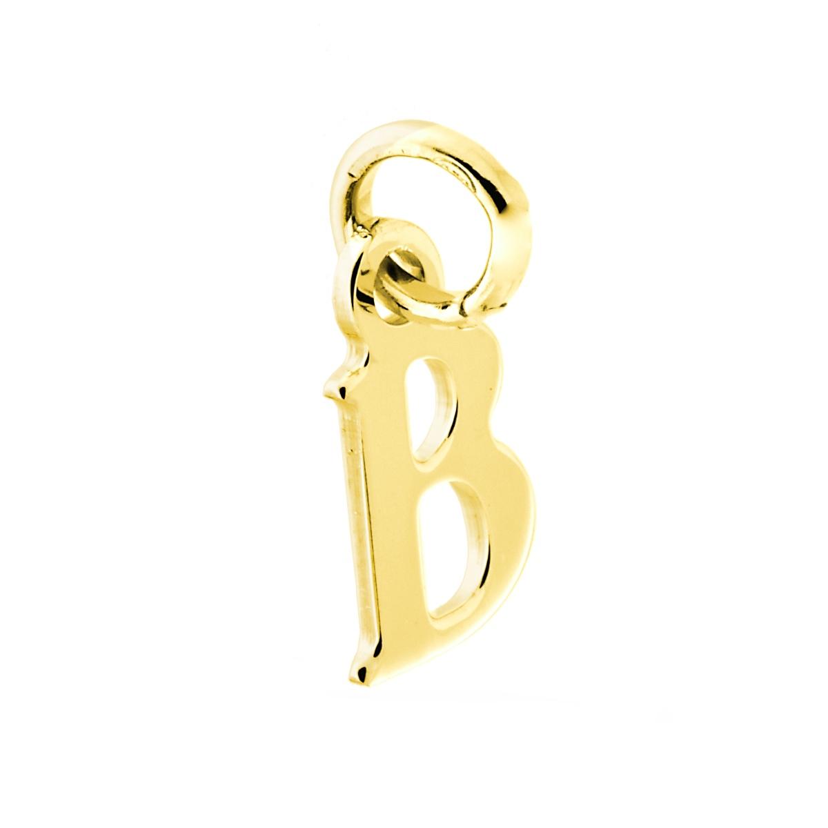 Ciondolo Iniziale nome Lettera plain in ARGENTO 925 Galvanica Oro