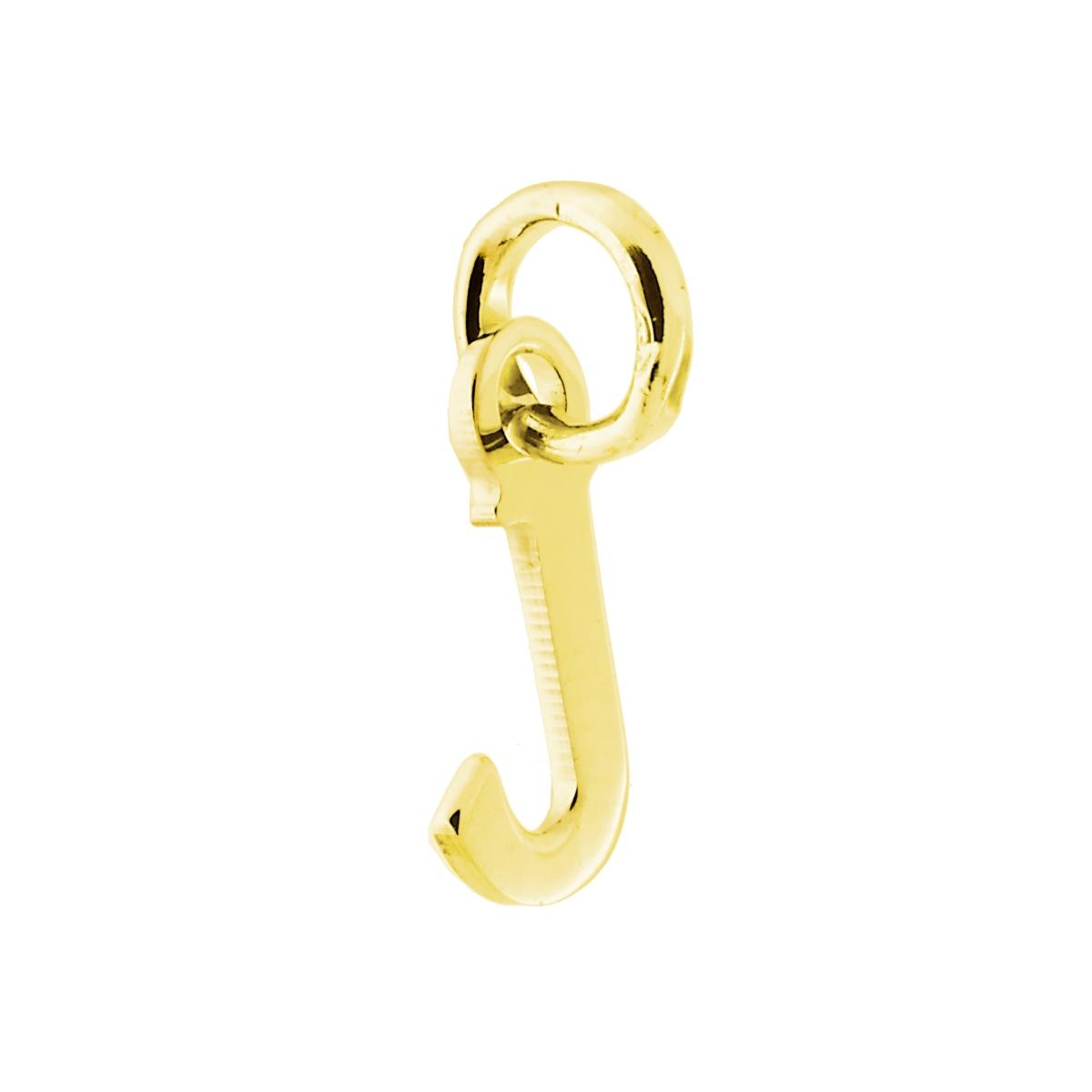 Ciondolo Iniziale nome Lettera plain in ARGENTO 925 Galvanica Oro