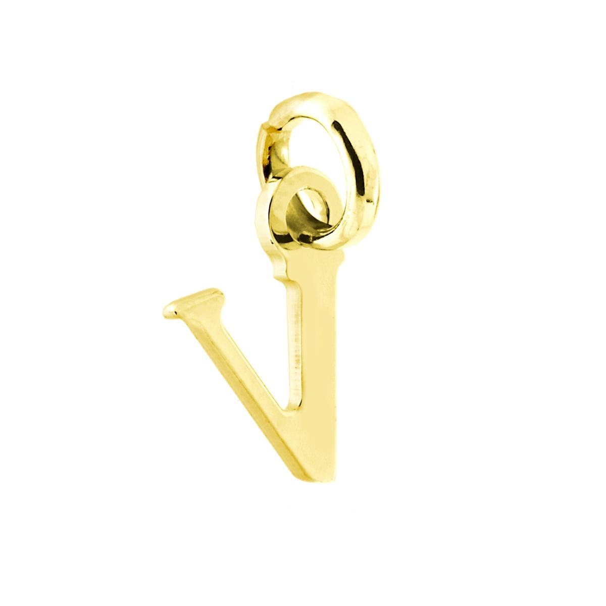 Ciondolo Iniziale nome Lettera plain in ARGENTO 925 Galvanica Oro