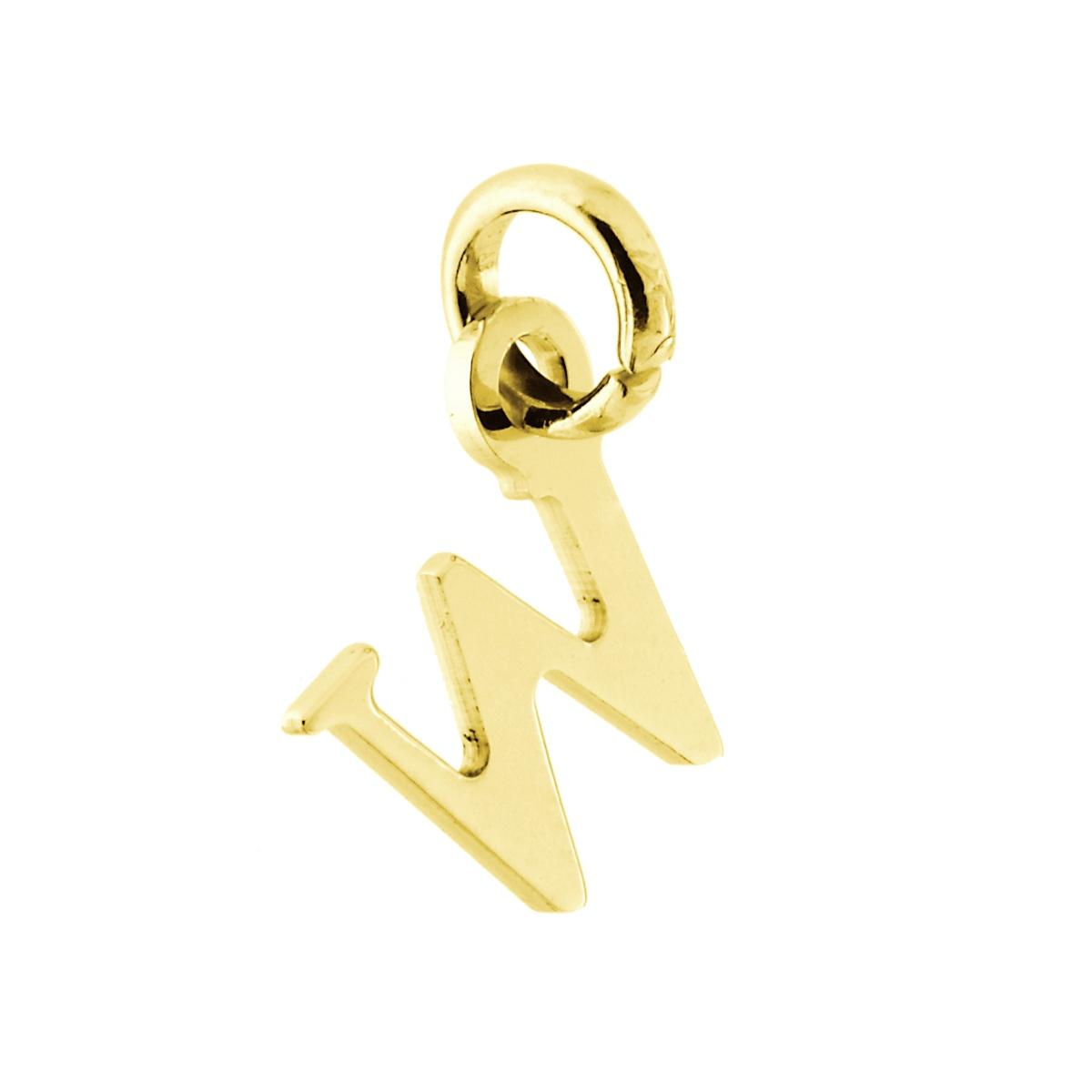 Ciondolo Iniziale nome Lettera plain in ARGENTO 925 Galvanica Oro