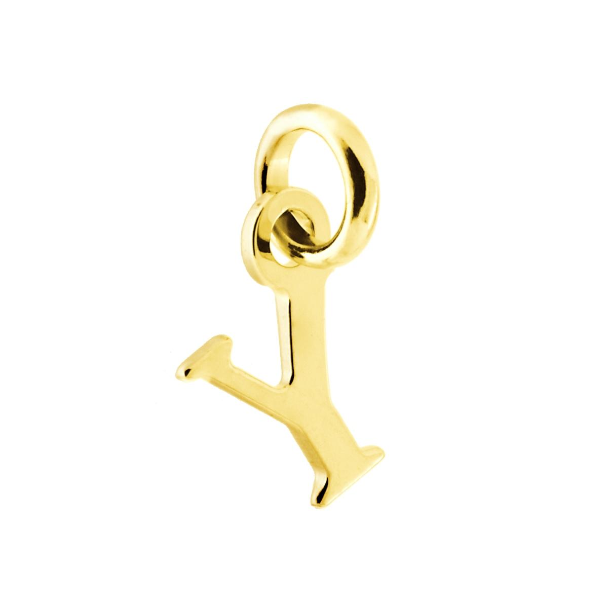 Ciondolo Iniziale nome Lettera plain in ARGENTO 925 Galvanica Oro