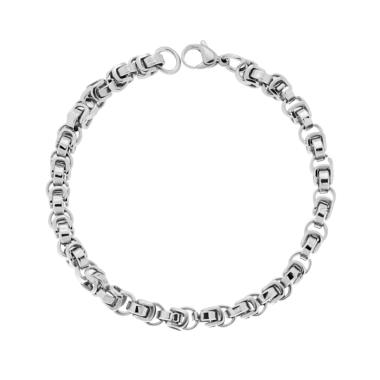 Bracciale Uomo Catena Bizantina in ACCIAIO