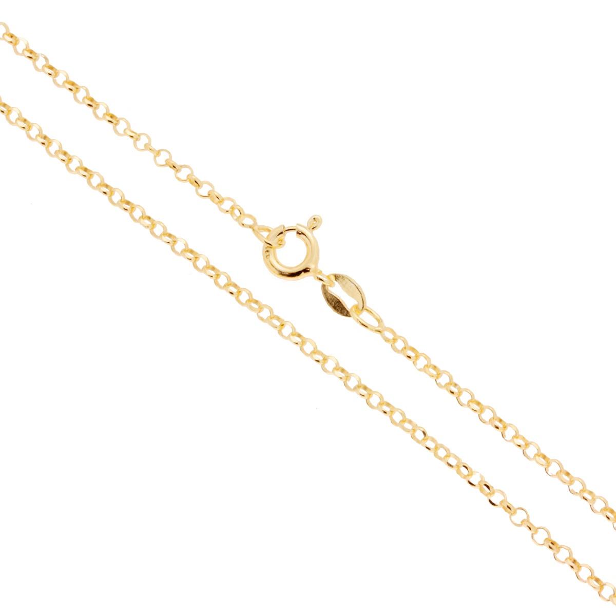 Catena Rolo Diamantata 027 sezione mm 2.1 lunghezza cm 90 in ARGENTO 925 Galvanica Oro