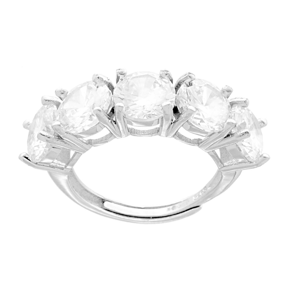 Anello Veretta In Argento 925 Con 5 Zirconi Ti Sento Milano Nuova - Foto 8