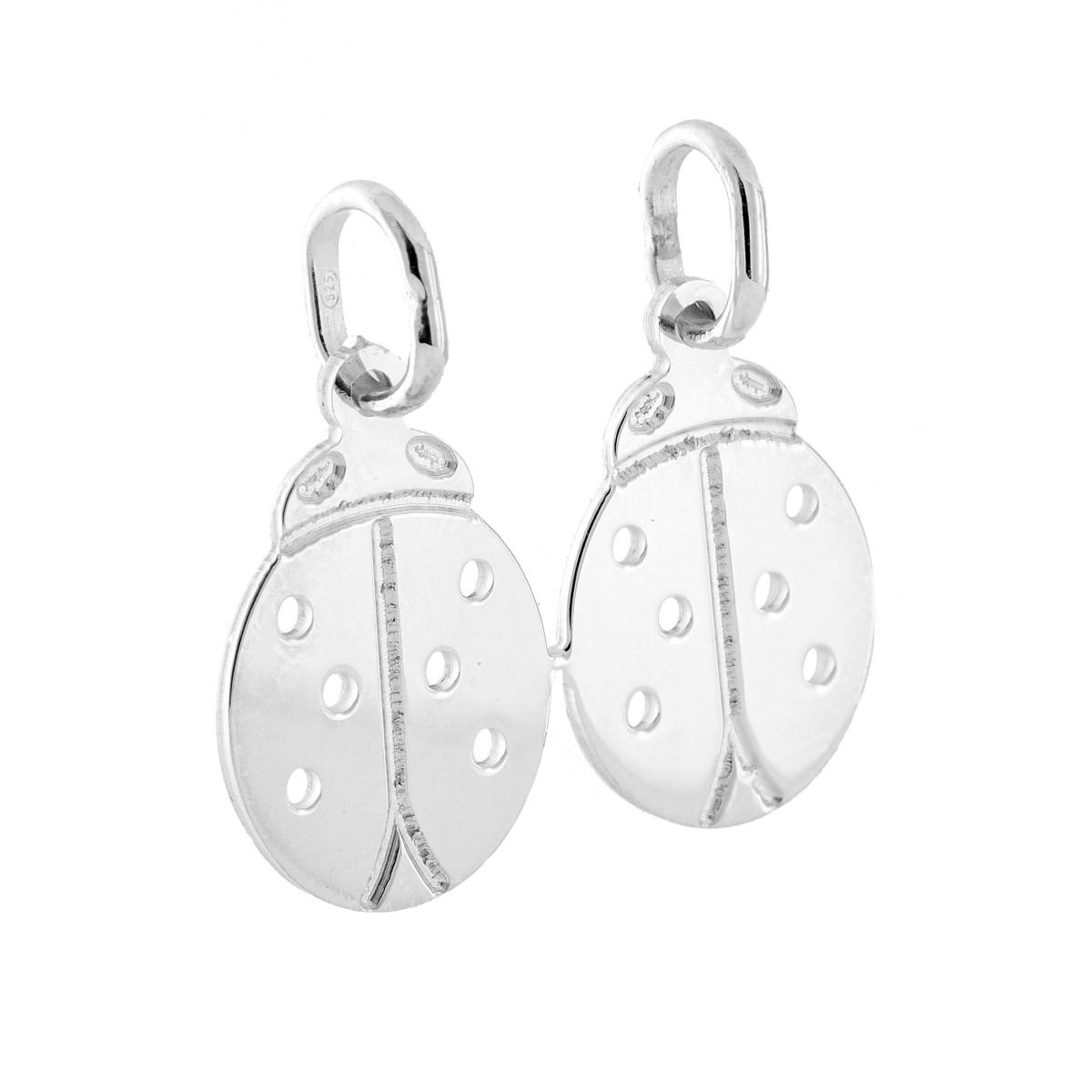 Ciondolo Coccinelle che si spezzano in ARGENTO 925