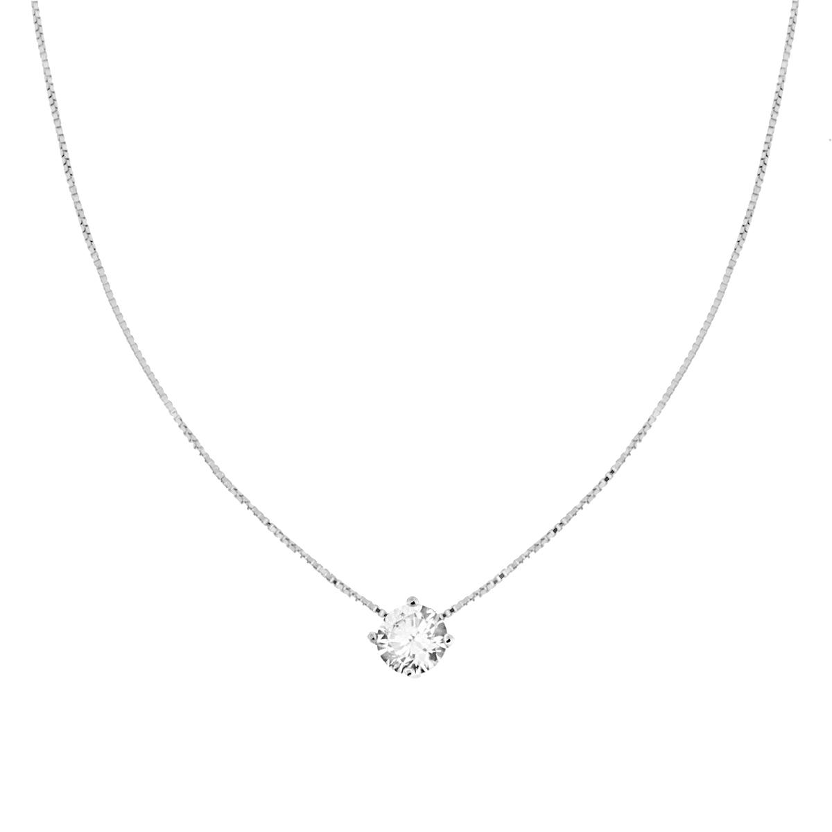 Collana catena Veneziana Diamantata con Punto Luce mm 6 in ARGENTO 925 Galvanica Rodio