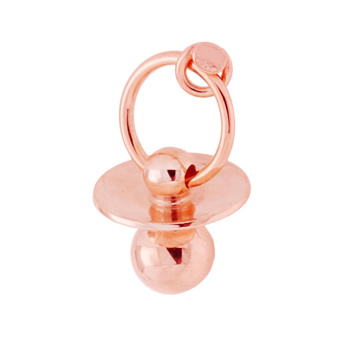 Ciondolo Ciuccio mm 25 in ARGENTO 925 Galvanica Rosa