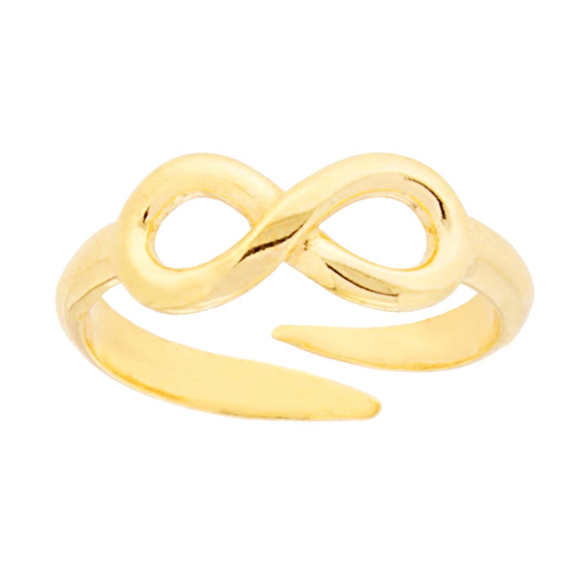 Anello Infinito con lavorazione lucida in ARGENTO 925 Galvanica Oro