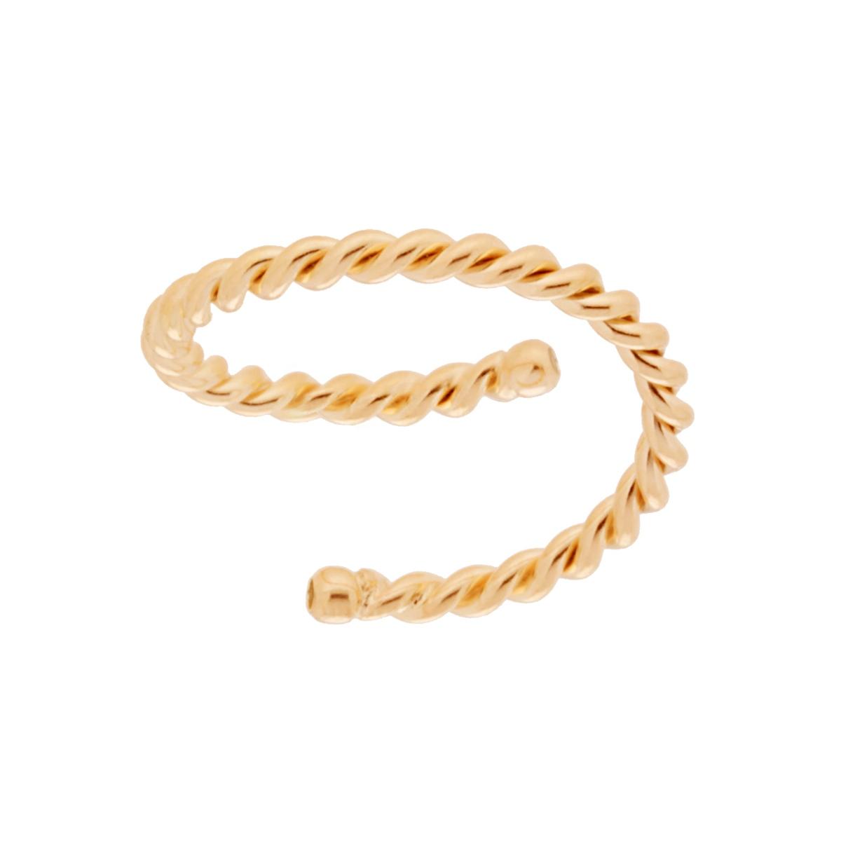 Anello Contrarie Filo Torchon in ARGENTO 925 Galvanica Oro