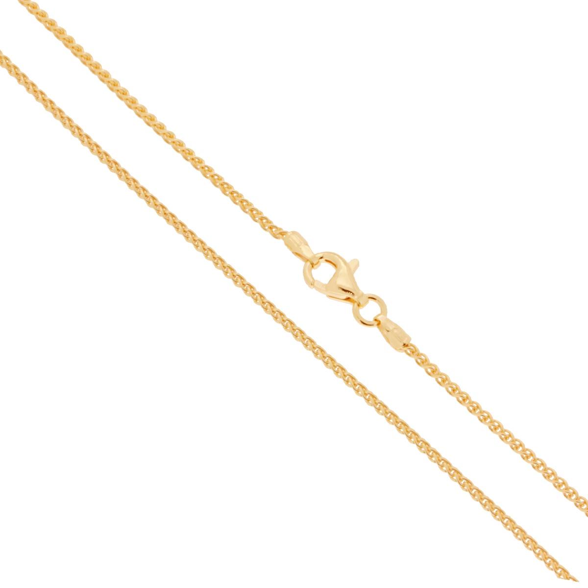 Catena Spiga 035 sezione mm 1,5 lunghezza cm 50 in ARGENTO 925 Galvanica Oro