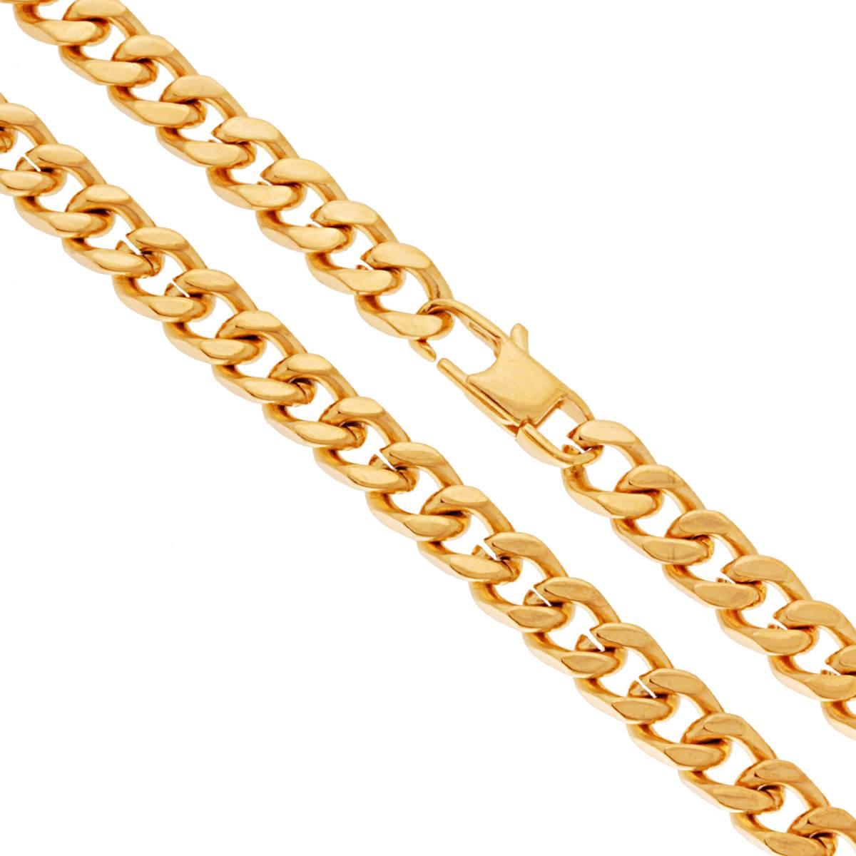 Catena Grumetta mm 6,5 cm 60 in ACCIAIO Galvanica Oro