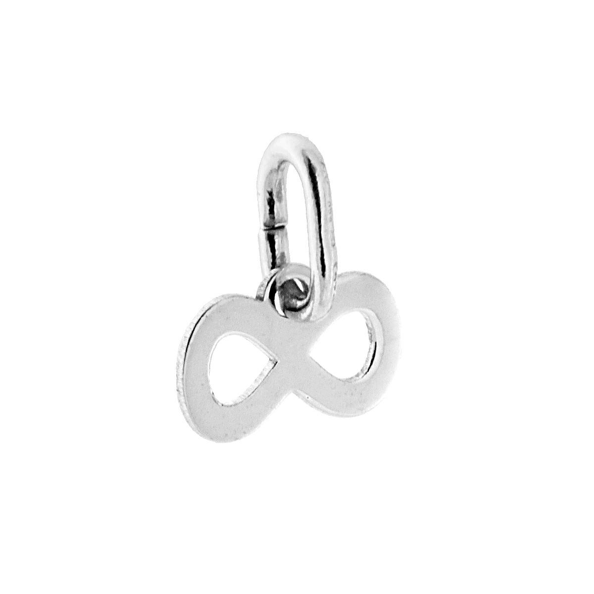 Ciondolo Infinito Plain in ARGENTO 925 Galvanica Rodio