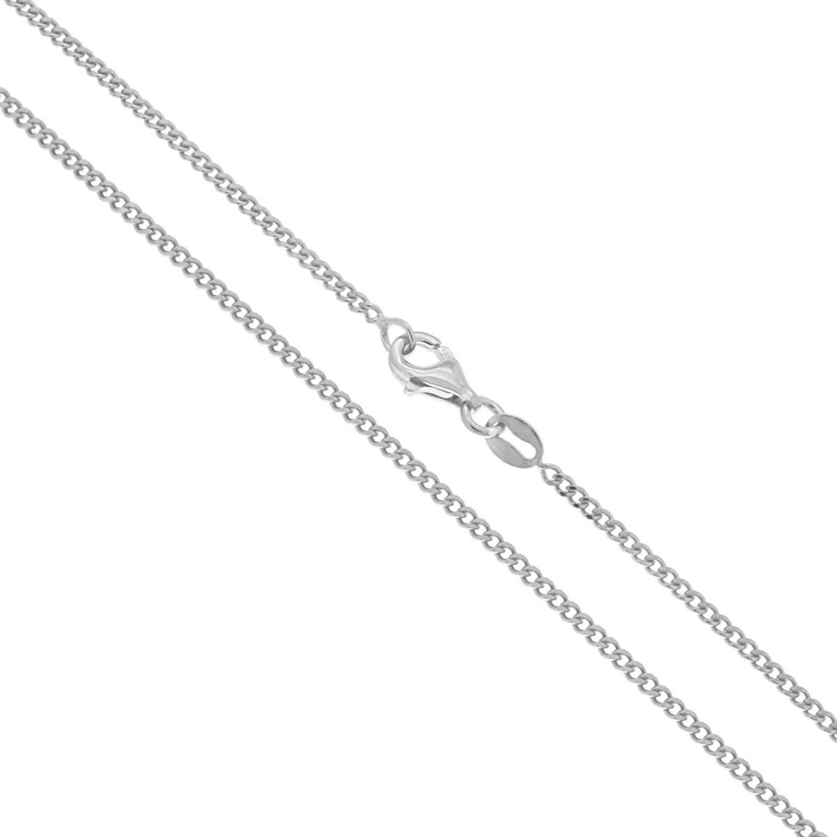 Catena Grumetta Diamantata 050 sezione mm 1.8 lunghezza cm 45 in ARGENTO 925 Galvanica Rodio