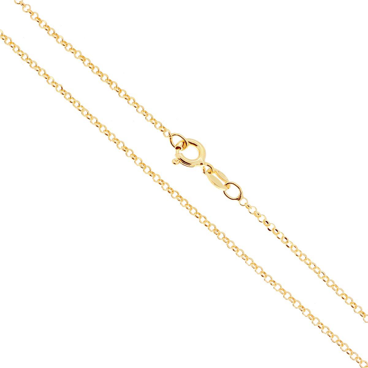 Catena Rolo Diamantata 025 sezione mm 1.7 lunghezza cm 50 in ARGENTO 925 Galvanica Oro