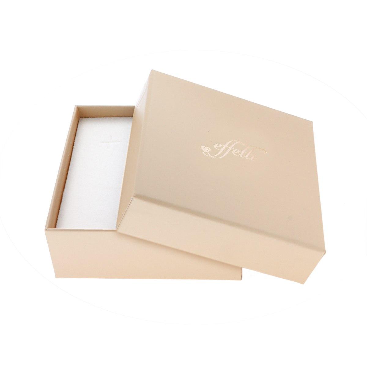 Astuccio multiuso per Gioielli cm 9 x 9 h 4 colore Crema con Shopper inclusa brand EFFETTI