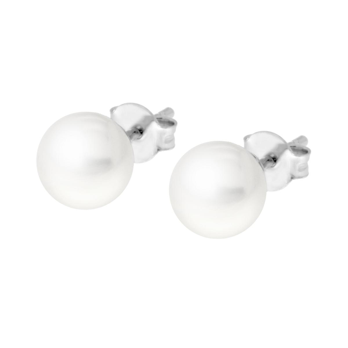 Orecchini con Perla mm 8 in ARGENTO 925