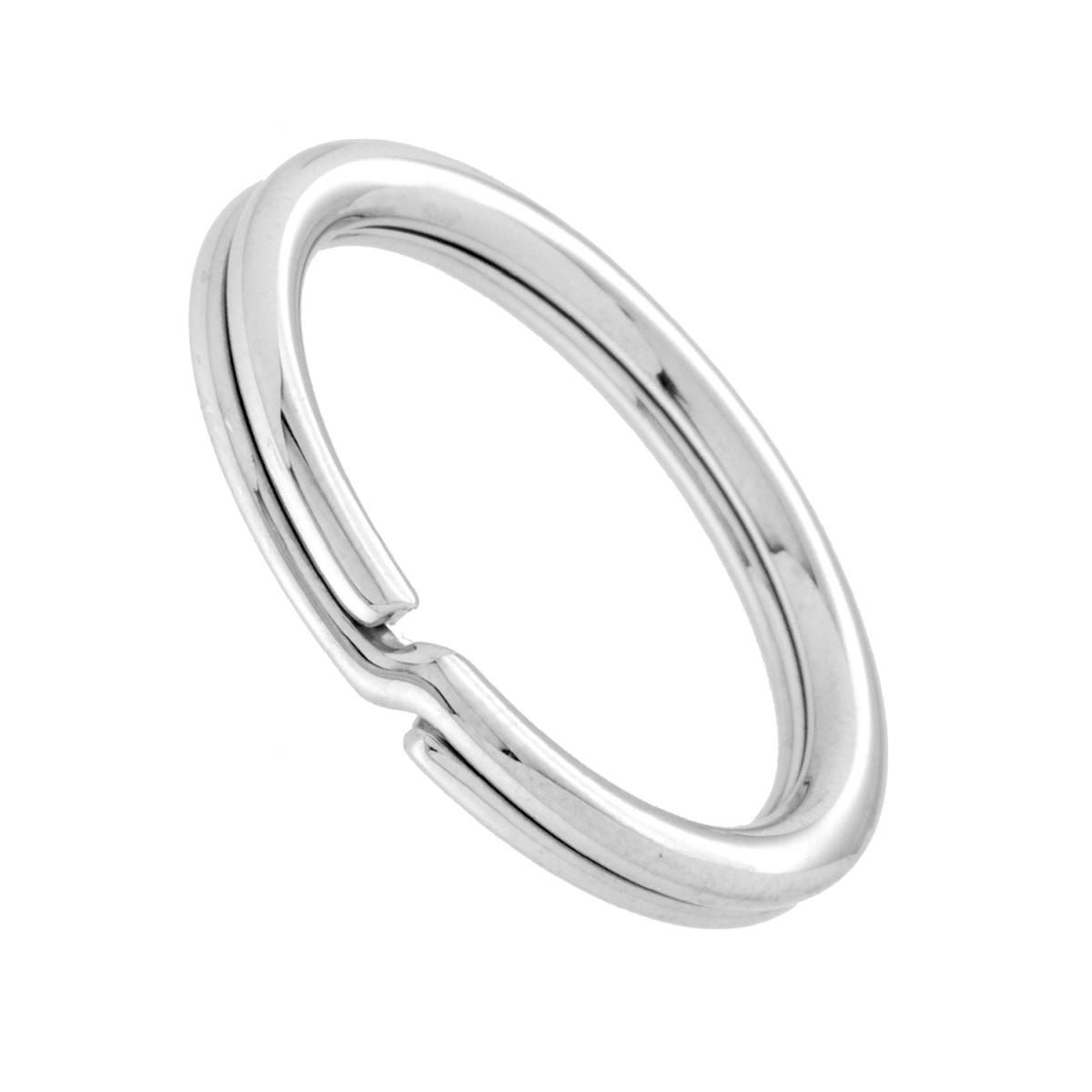 Semilavorato Brise Anello per Portachiavi mm 27 in ARGENTO 925 Galvanica Rodio