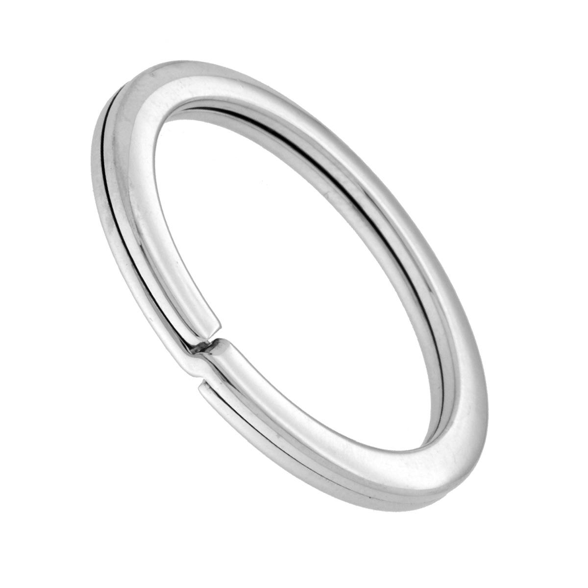 Semilavorato Brise Anello per Portachiavi mm 30 in ARGENTO 925 Galvanica Rodio