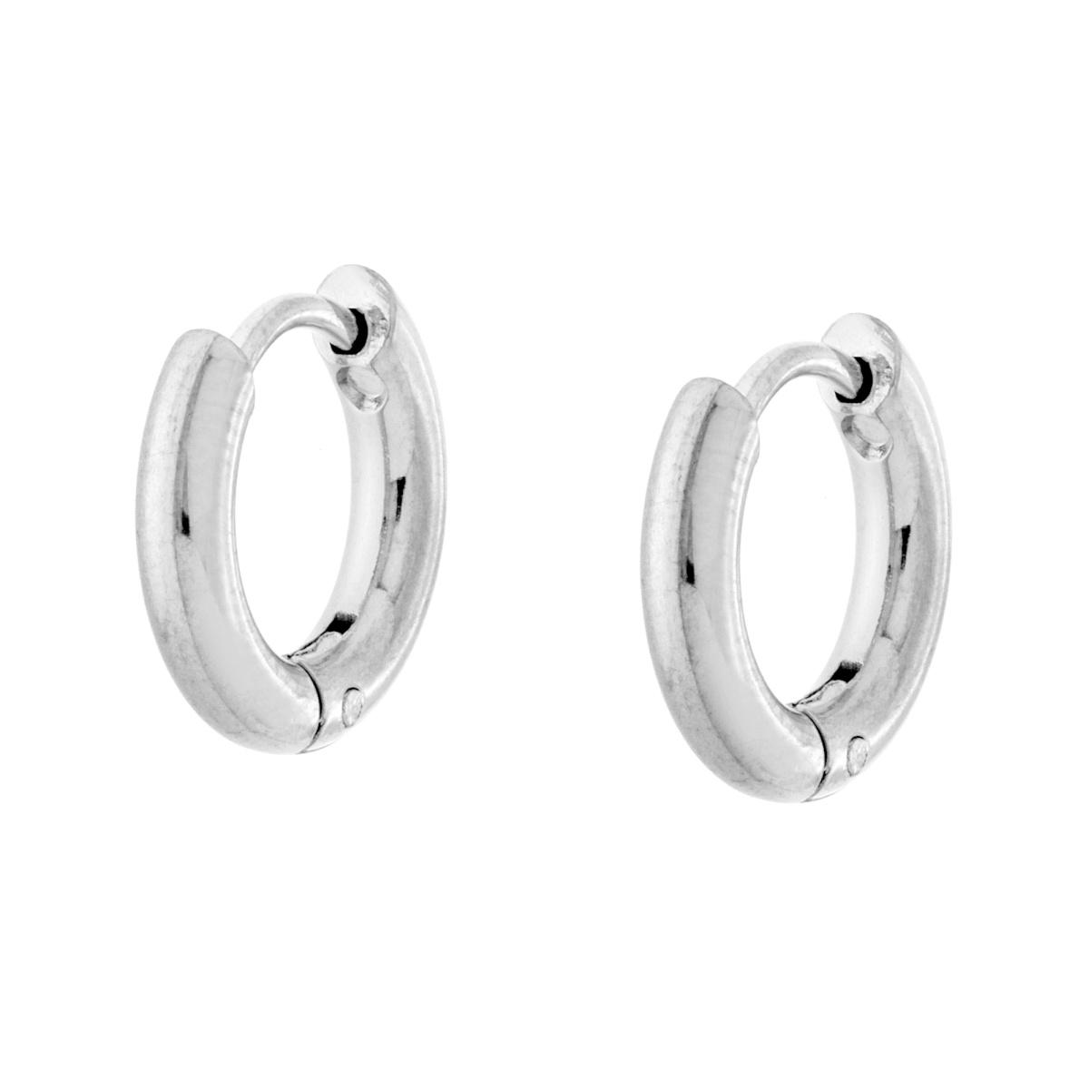 Orecchini Cerchio Scattino mm 13 in ACCIAIO