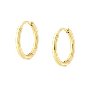 Orecchini Cerchio Scattino mm 13 in ACCIAIO colore Oro