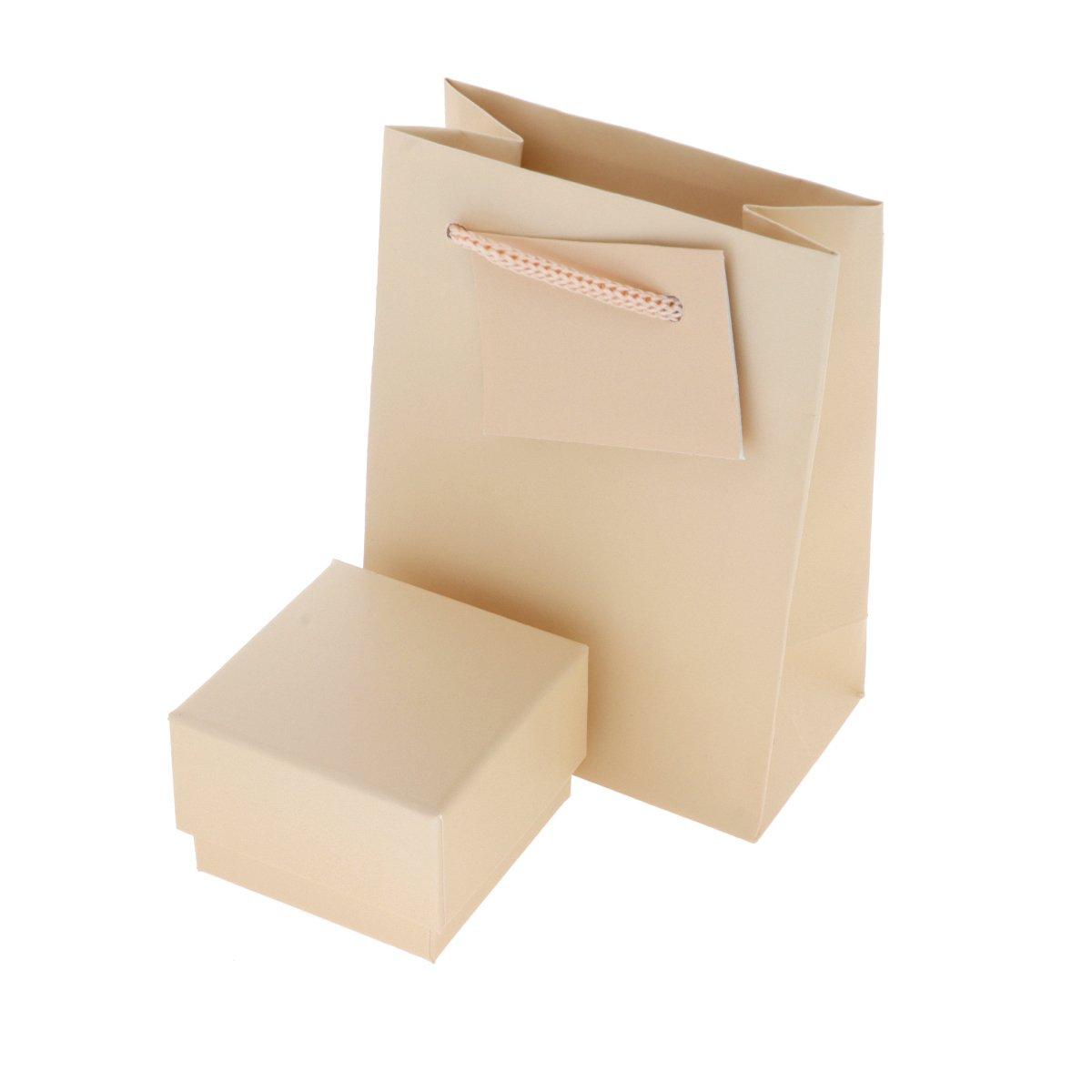 Astuccio multiuso per Gioielli cm 5,5 x 5,5 h 3,8 colore Cipria con Shopper inclusa