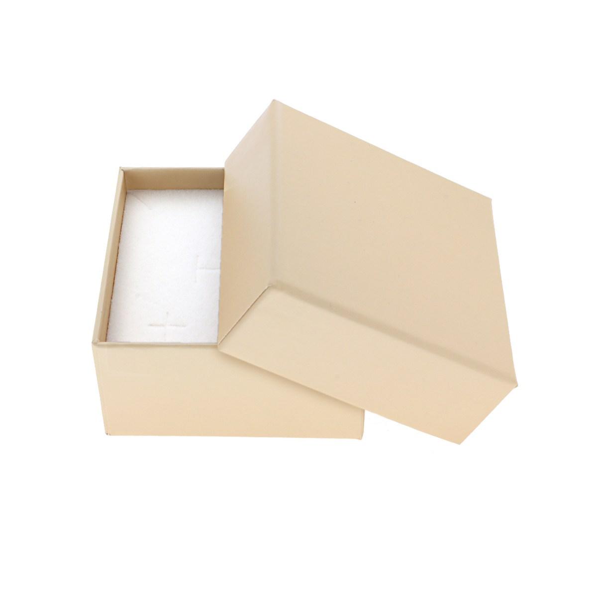 Astuccio multiuso per Gioielli cm 7 x 7 h 3,8 colore Cipria con Shopper inclusa