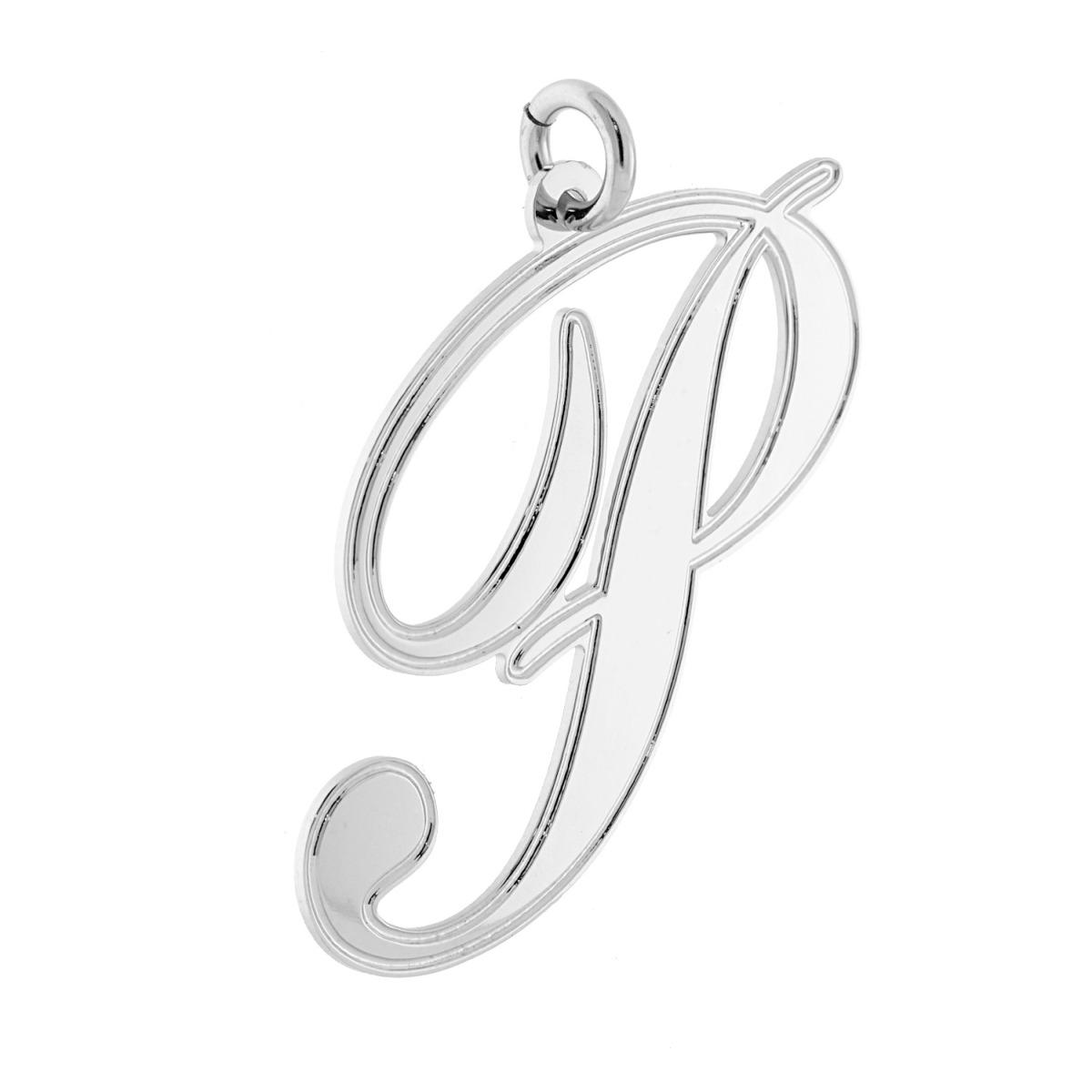 Ciondolo Lettera Iniziale Nome in Corsivo in ACCIAIO