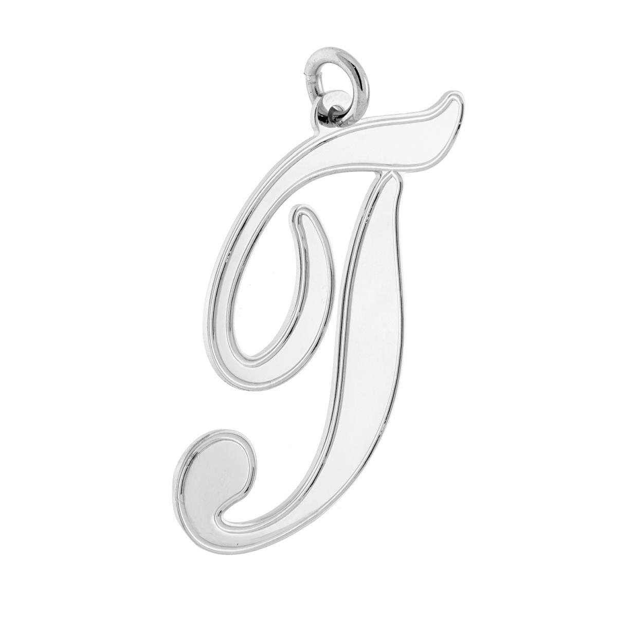 Ciondolo Lettera Iniziale Nome in Corsivo in ACCIAIO