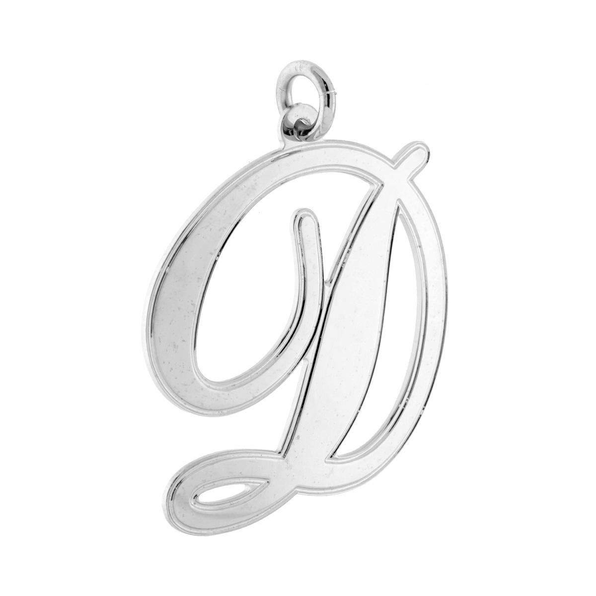 Ciondolo Lettera Iniziale Nome in Corsivo in ACCIAIO