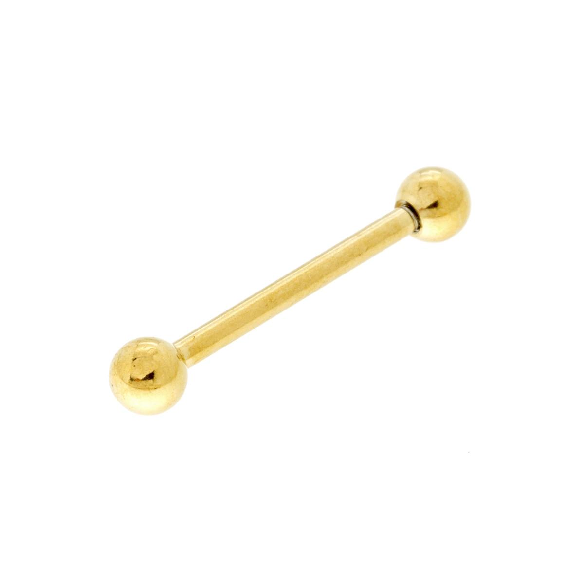 Body Piercing Barbell mm 18 con Palline mm 3 in ACCIAIO Chirurgico Colore Oro