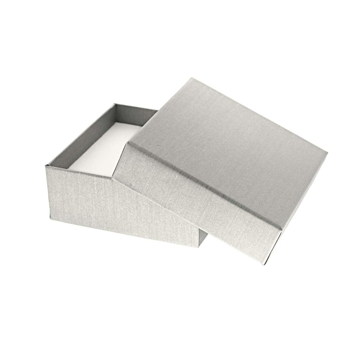 Astuccio multiuso per Gioielli cm 9 x 9 h 3,5 colore Grigio Perla effetto Tessuto Seta