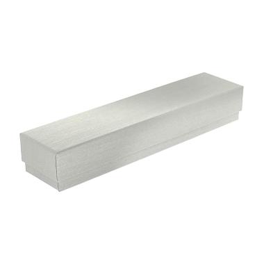 Astuccio Bracciale per Gioielli cm 5 x 21,5 h 3,5 colore Grigio Perla effetto Tessuto Seta