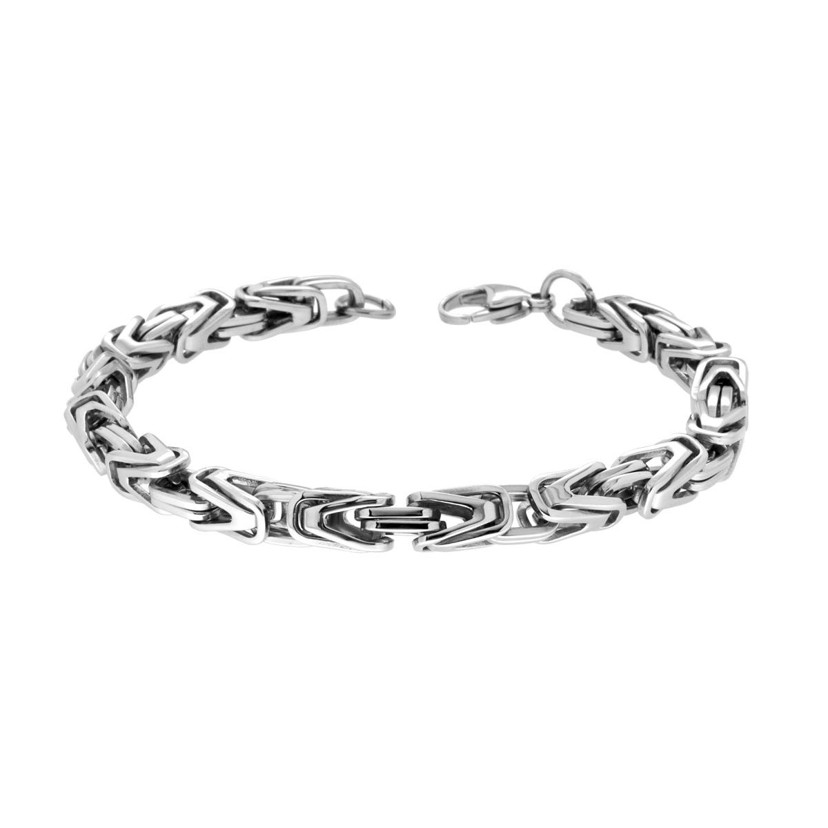 Bracciale Catena Bizantina in ACCIAIO