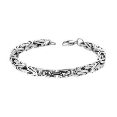 Bracciale Catena Bizantina in ACCIAIO