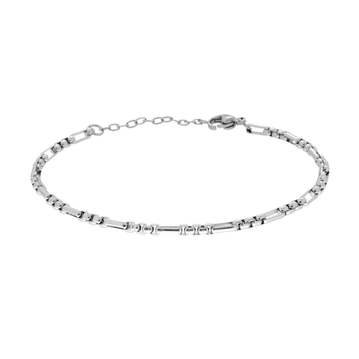 Bracciale Catena Veneziana Tonda alternata 3+1 in ACCIAIO