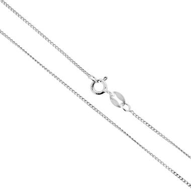 Catena Grumetta 030 sezione mm 1 lunghezza cm 50 in ARGENTO 925 Galvanica Rodio