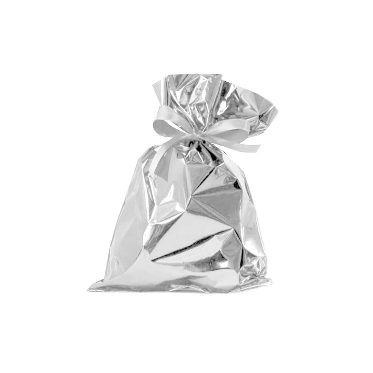 Bustina Metallizzata Argento cm 9 x 15 per Confezione Regalo