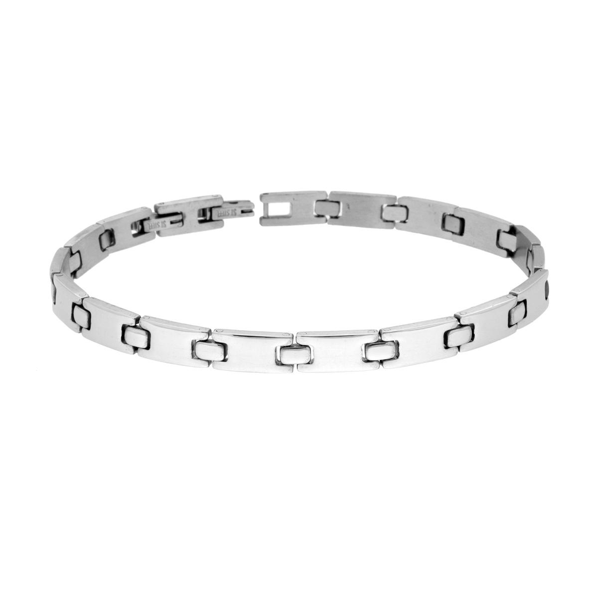 Bracciale Uomo Maglia Imperniata in ACCIAIO