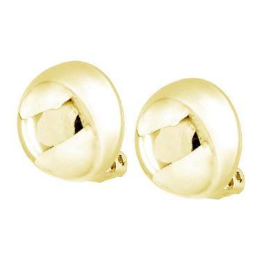 Orecchini Clip Semisfera 19 mm in ARGENTO 925 Galvanica Oro