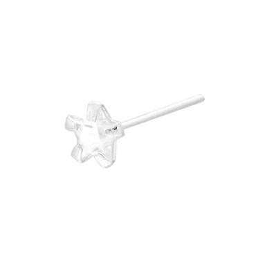 Piercing Naso Chiodino Stella mm 3,3 con Cubic Zirconia Bianco in ARGENTO 925