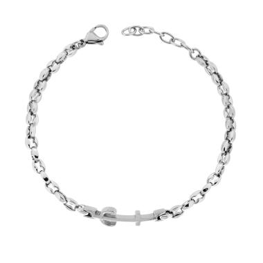 Bracciale Catena Marinara con Ancora in ACCIAIO