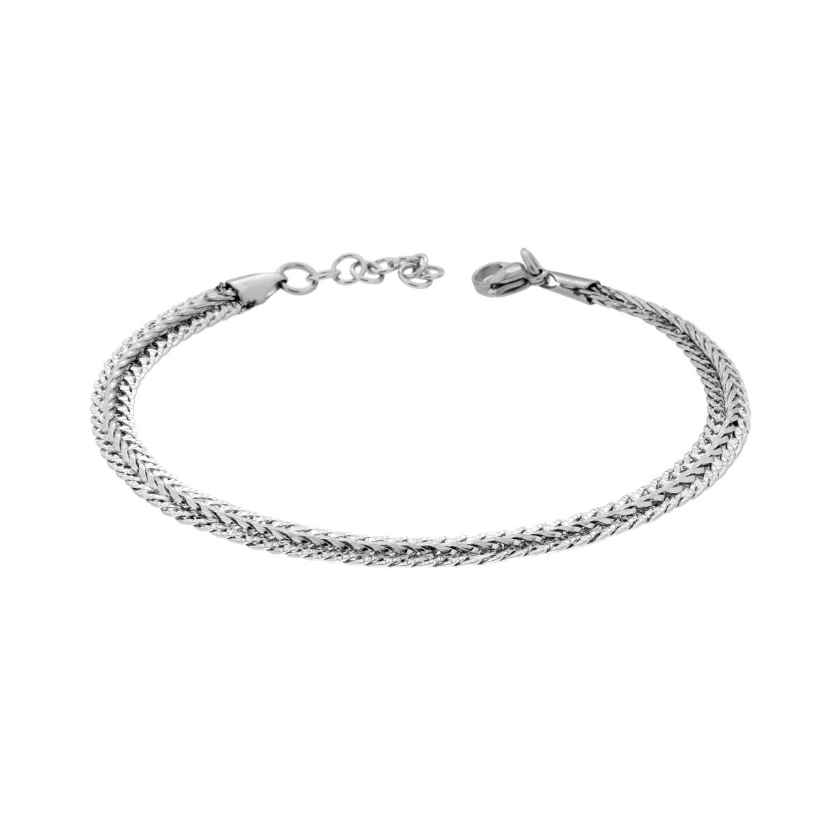 Bracciale Fascia Catena Diamantata in ACCIAIO